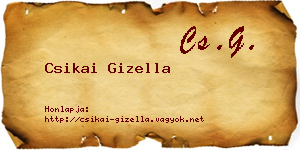 Csikai Gizella névjegykártya